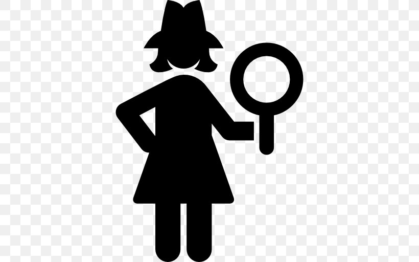 Detective Woman Clip Art, PNG, 512x512px, Detective, Black, Black And White, Female, Headgear Download Free