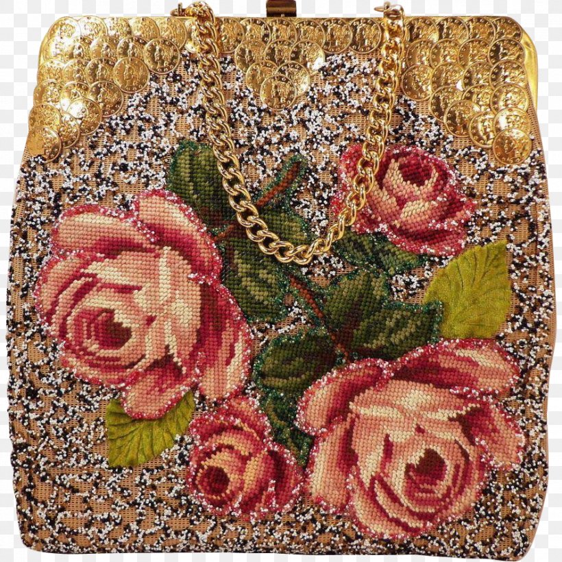 Floral Design Handbag Needlepoint Beadwork, PNG, 888x888px, Floral Design, Artificial Leather, Bag, Beadwork, Coin Download Free