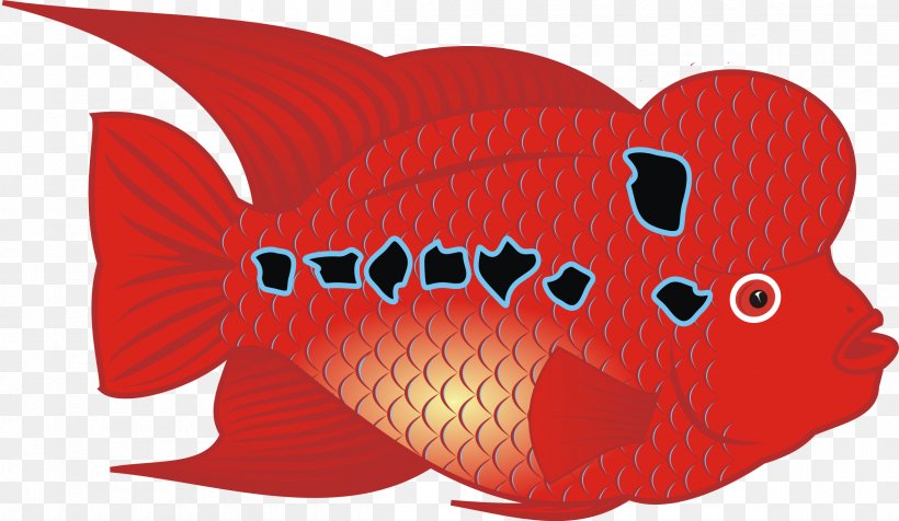 Flowerhorn Cichlid Fish Clip Art, PNG, 2400x1394px, Flowerhorn Cichlid, Aquarium, Art, Cichlid, Drawing Download Free