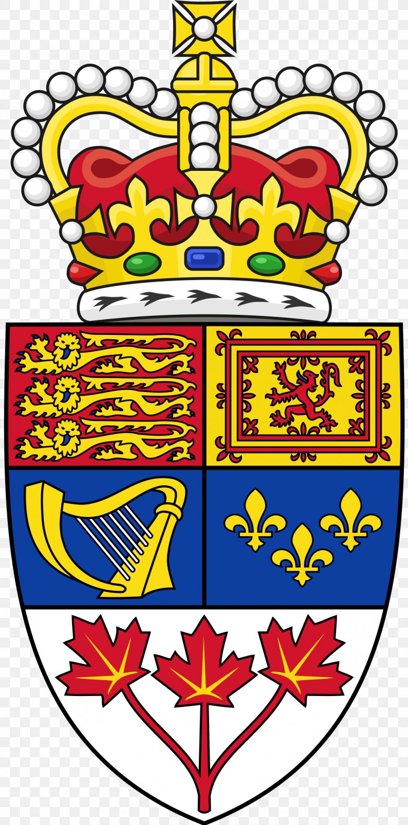 Arms Of Canada Royal Coat Of Arms Of The United Kingdom Canadian Heraldry, PNG, 1200x2424px, Canada, Area, Arms Of Canada, Art, Artwork Download Free
