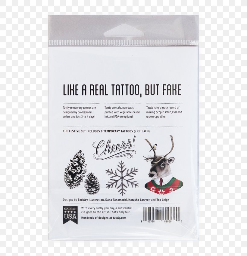 Tattly Reindeer Tattoo Design Paper, PNG, 600x850px, Tattly, Brand, Brooklyn, Clothing, Deer Download Free