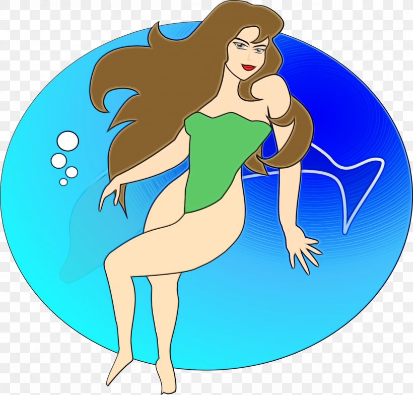 Cartoon Fictional Character Clip Art Mermaid Mythical Creature, PNG, 1280x1224px, Watercolor, Cartoon, Fictional Character, Mermaid, Mythical Creature Download Free