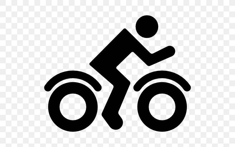 Free Rider HD Download, PNG, 512x512px, Bicycle, Area, Black And White, Brand, Logo Download Free
