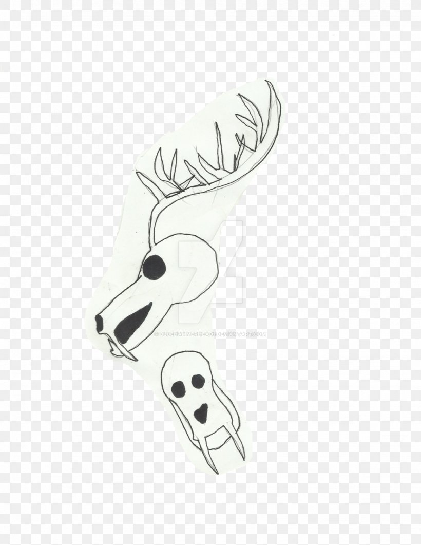 Deer Skull Wendigo Antler Mouth, PNG, 1024x1325px, Deer, Antler, Black, Black And White, Cannibalism Download Free