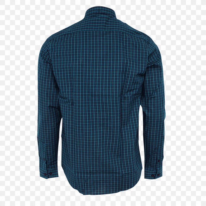Long-sleeved T-shirt Tartan, PNG, 1000x1000px, Longsleeved Tshirt, Active Shirt, Blue, Button, Cobalt Blue Download Free