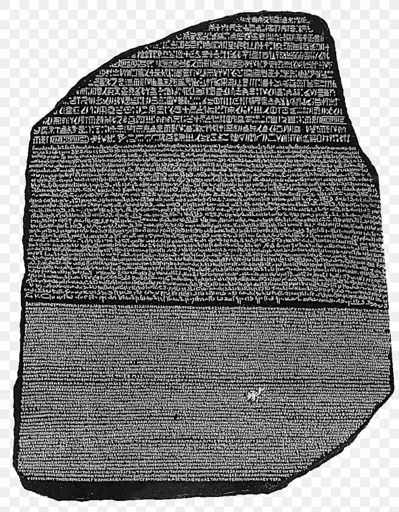 Rosetta Stone British Museum Ancient Egypt French Campaign In Egypt And Syria, PNG, 1011x1296px, Rosetta Stone, Ancient Egypt, Black, Black And White, British Museum Download Free