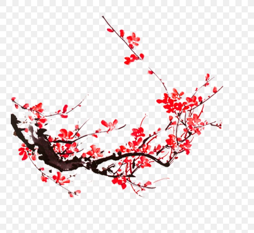 Plum Blossom Download, PNG, 750x750px, Plum Blossom, Branch, Calligraphy, Cherry, Computer Network Download Free