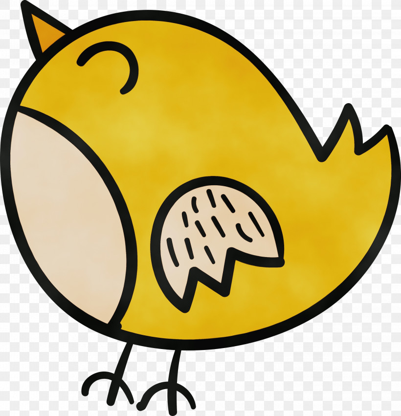 Yellow Beak Line Area Meter, PNG, 2888x3000px, Cartoon Bird, Area, Beak, Cute Bird, Line Download Free