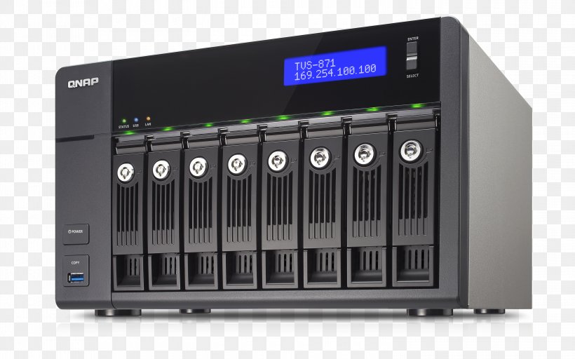 QNAP TVS-871 NAS Server, PNG, 3000x1875px, Qnap Tvs871, Audio Equipment, Audio Receiver, Central Processing Unit, Computer Network Download Free