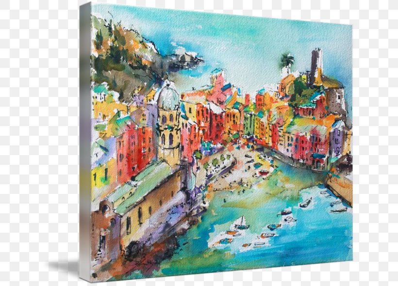 Vernazza Watercolor Painting Canvas Print Printing, PNG, 650x590px, Vernazza, Acrylic Paint, Art, Artwork, Canvas Download Free