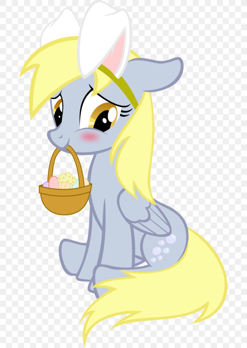 Derpy Hooves My Little Pony Easter Bunny, PNG, 691x1157px, Watercolor, Cartoon, Flower, Frame, Heart Download Free
