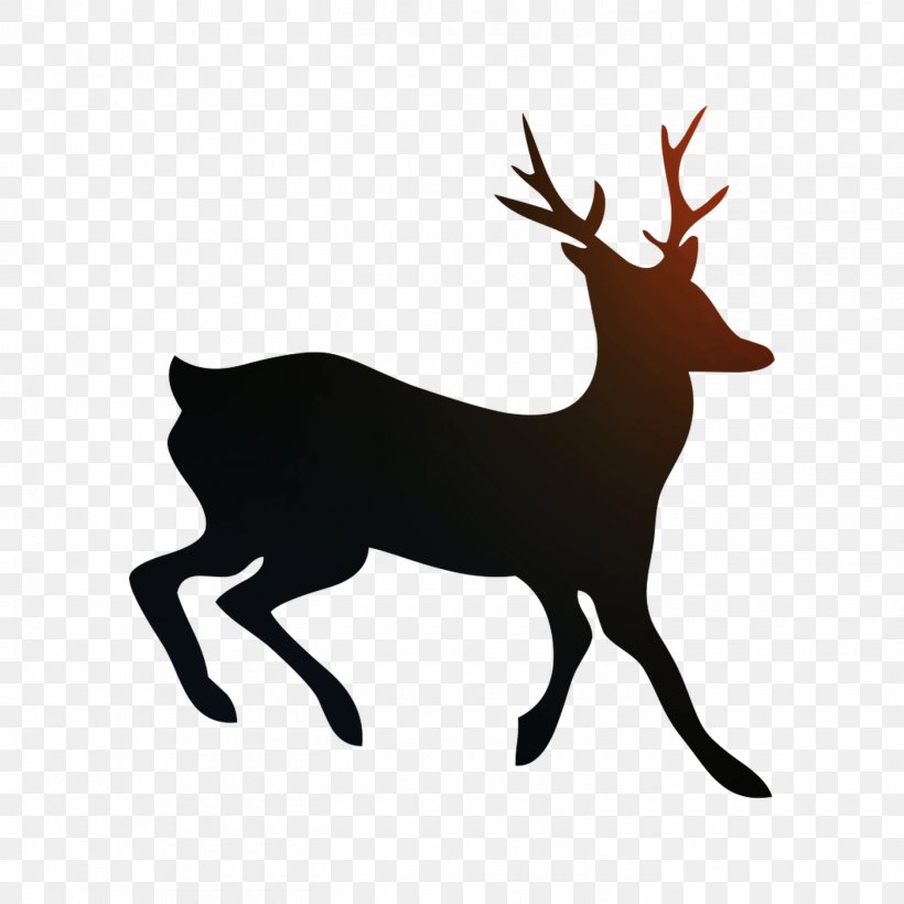 Reindeer Elk Antler Clip Art Silhouette, PNG, 1400x1400px, Reindeer, Antler, Deer, Elk, Fawn Download Free