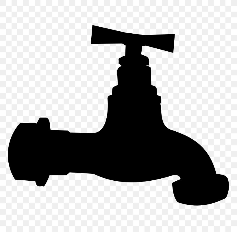 Tap Plumbing Silhouette Clip Art, PNG, 800x800px, Tap, Art, Black, Black And White, Line Art Download Free
