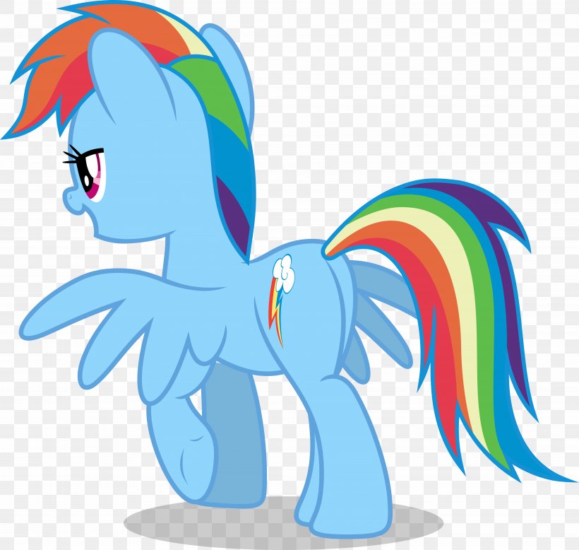 Pony Rainbow Dash Applejack Pinkie Pie Fluttershy, PNG, 7000x6649px, Watercolor, Cartoon, Flower, Frame, Heart Download Free