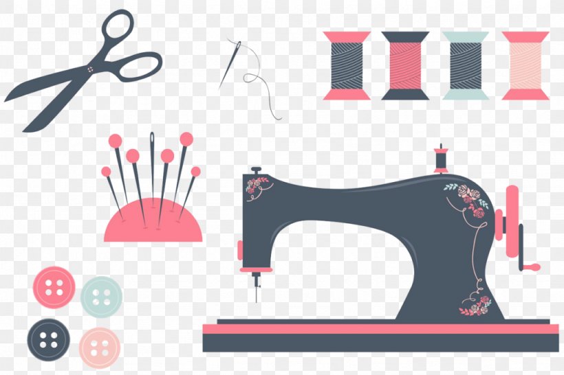 Sewing Machines Textile Pattern, PNG, 1024x682px, Watercolor, Cartoon, Flower, Frame, Heart Download Free