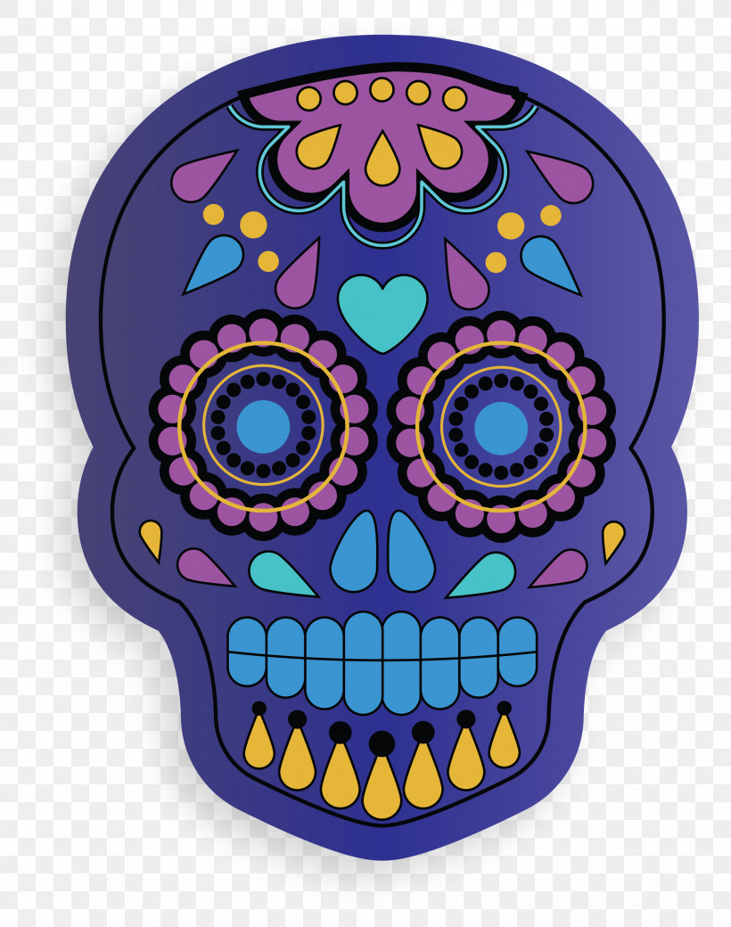 Skull Mexico, PNG, 2365x3000px, Skull, Mexico, Purple, Visual Arts Download Free