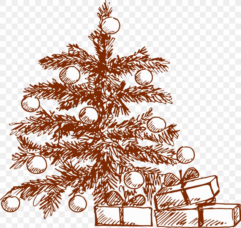 Drawing Gratis Gift, PNG, 1443x1366px, Drawing, Christmas, Christmas Decoration, Christmas Ornament, Christmas Tree Download Free