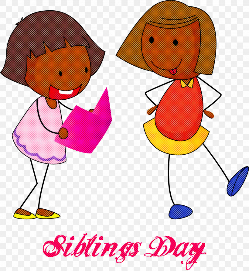 Happy Siblings Day, PNG, 2757x3000px, Happy Siblings Day, Cartoon, Happy Download Free