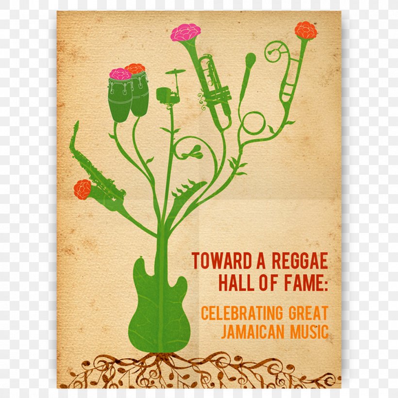 Reggae Poster Art, PNG, 1000x1000px, Watercolor, Cartoon, Flower, Frame, Heart Download Free