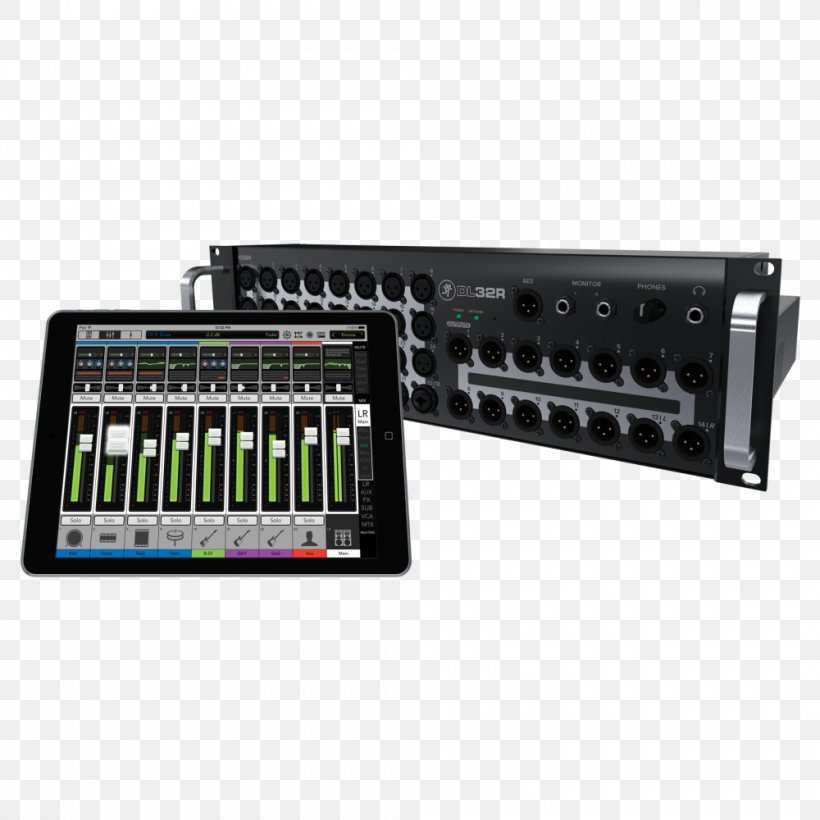 Audio Mixers Mackie DL32R Digital Mixing Console Live Sound Mixing, PNG, 1000x1000px, Audio Mixers, Audio, Digital Mixing Console, Digital Recording, Dj Mix Download Free