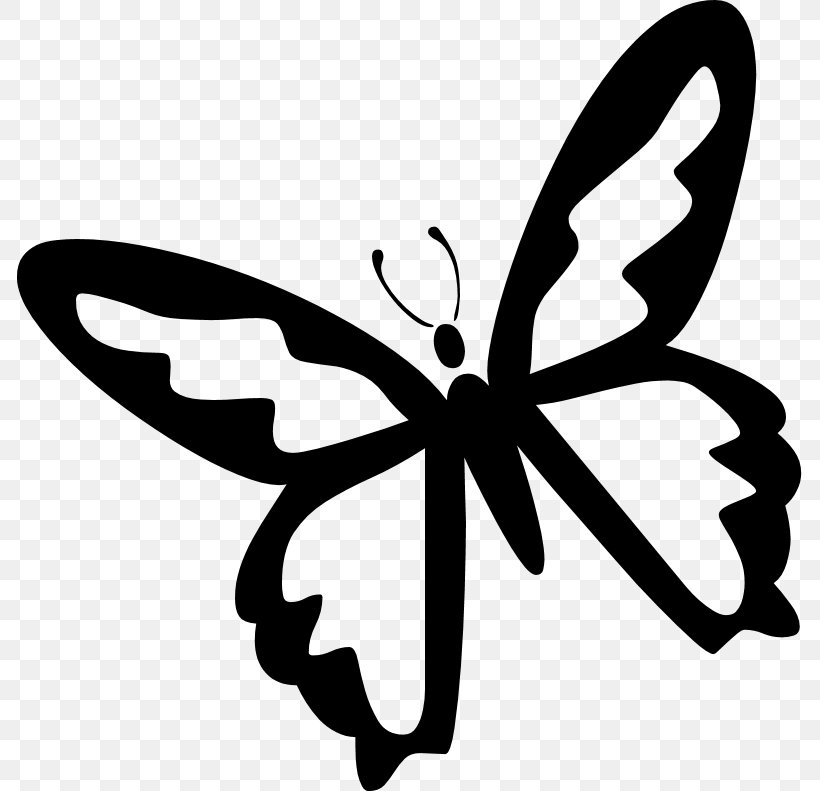 Monarch Butterfly Black And White Drawing Clip Art, PNG, 785x791px, Monarch Butterfly, Arthropod, Artwork, Black, Black And White Download Free
