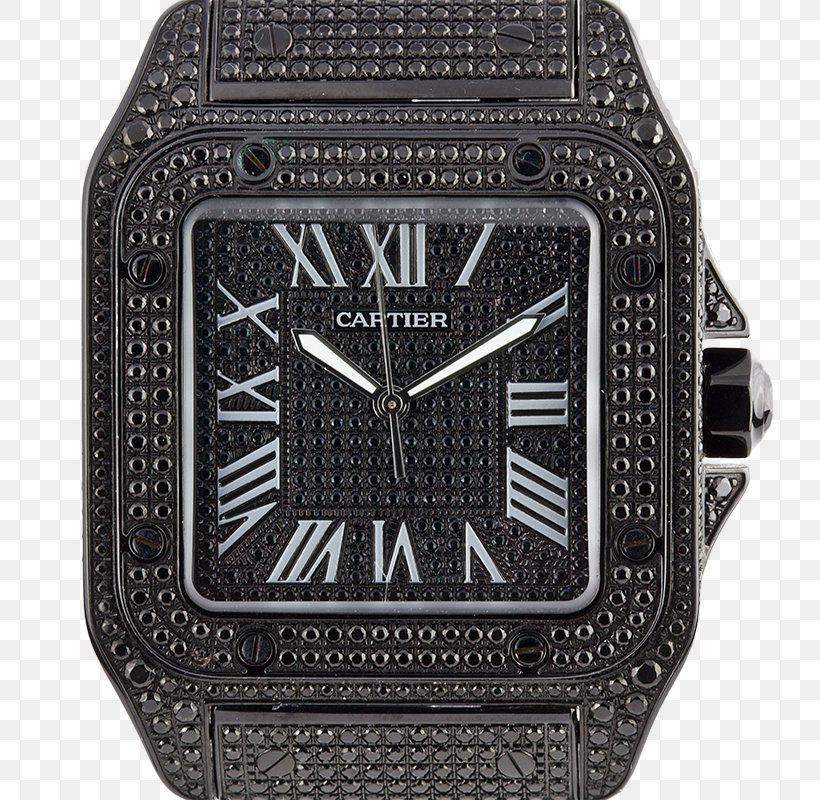 Watch Rolex Daytona Cartier Santos 100 Diamond, PNG, 800x800px, Watch, Black, Bling Bling, Blingbling, Brand Download Free