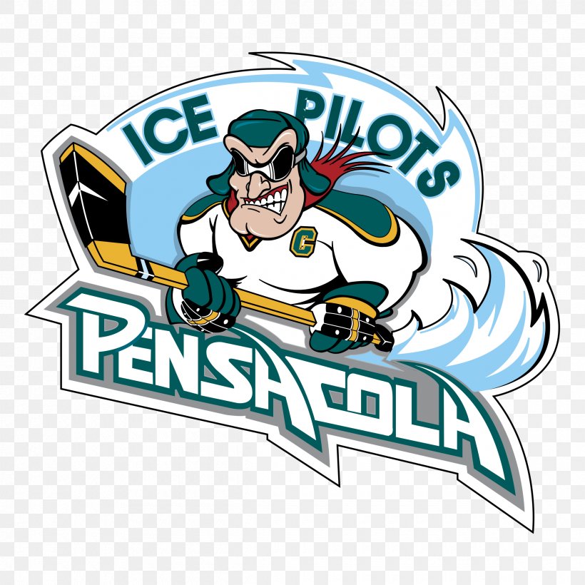 Pensacola Ice Pilots Pensacola Ice Flyers ECHL Logo Ice Hockey, PNG, 2400x2400px, Pensacola Ice Flyers, Area, Artwork, Brand, Cartoon Download Free