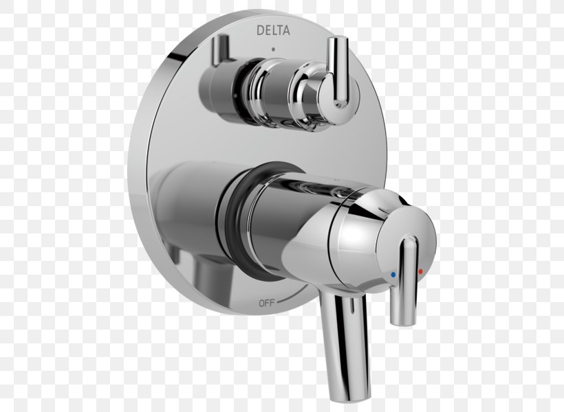 Shower Tap Bathtub Pressure-balanced Valve Thermostatic Mixing Valve, PNG, 600x600px, Shower, Bathroom, Bathtub, Delta 75152, Delta Air Lines Download Free
