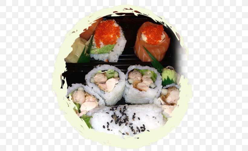 California Roll Sashimi Japanese Cuisine Gimbap Sushi, PNG, 500x500px, California Roll, Appetizer, Asian Food, Comfort Food, Cuisine Download Free