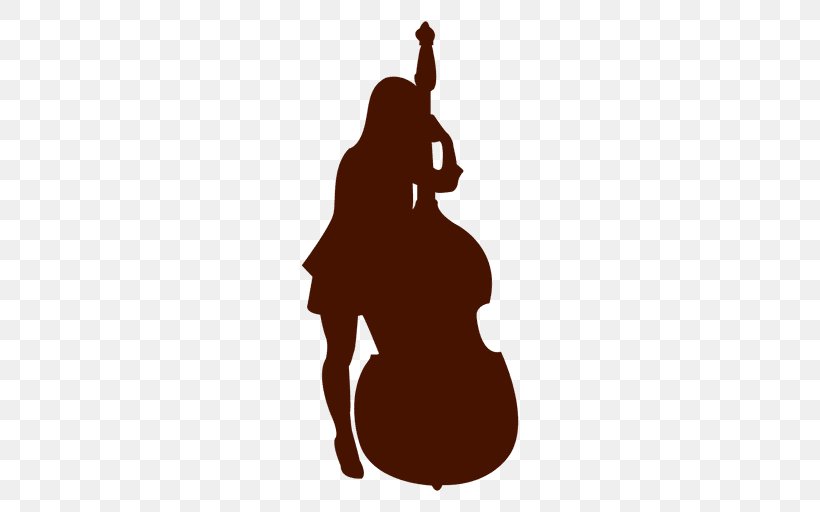 Silhouette Double Bass Bass Guitar Musical Instruments, PNG, 512x512px, Watercolor, Cartoon, Flower, Frame, Heart Download Free