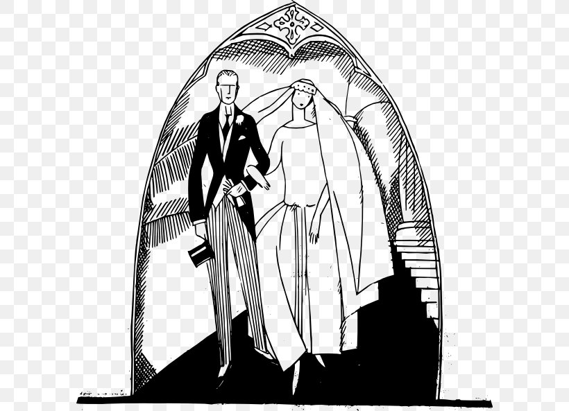 Wedding Breakfast Couple Clip Art, PNG, 600x593px, Wedding, Art, Black And White, Bride, Bridegroom Download Free