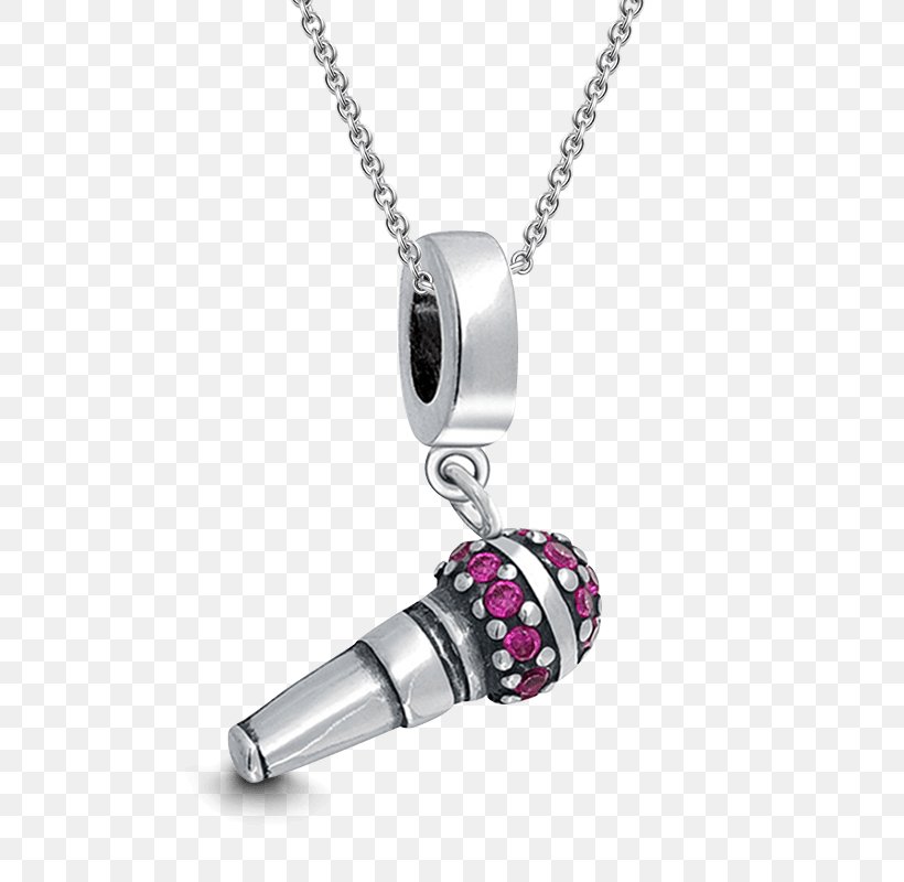 Microphone Charm Bracelet Pandora Jewellery Cubic Zirconia, PNG, 800x800px, Watercolor, Cartoon, Flower, Frame, Heart Download Free