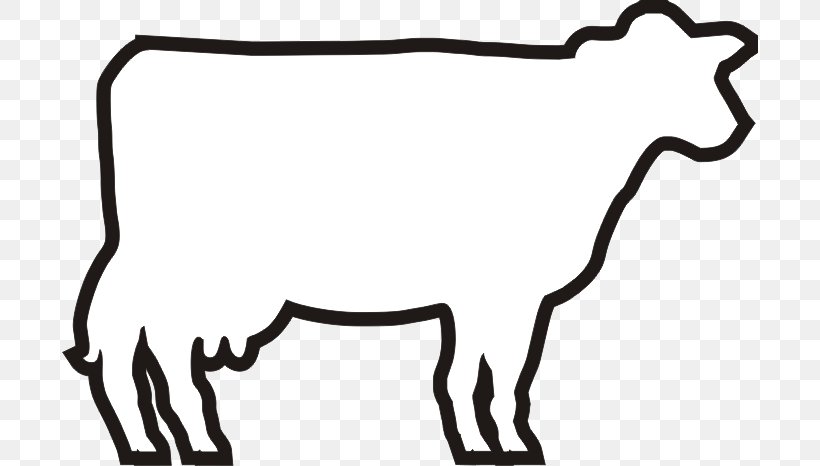 Dairy Cattle Stencil Logo, PNG, 696x466px, Cattle, Black, Black And White, Canidae, Carnivoran Download Free