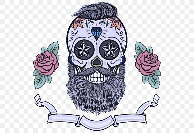 Skull Art, PNG, 561x561px, Tshirt, Beard, Calavera, Clothing, Finger Moustache Tattoo Download Free