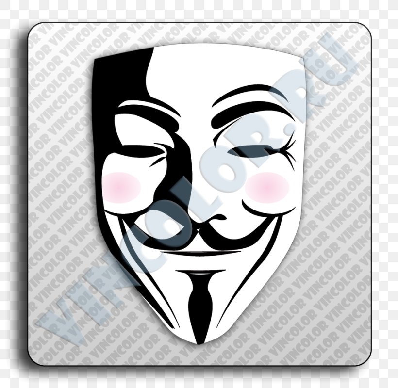V For Vendetta Guy Fawkes Mask Clip Art, PNG, 800x800px, Guy Fawkes Mask, Anonymous, Decal, Drawing, Face Download Free