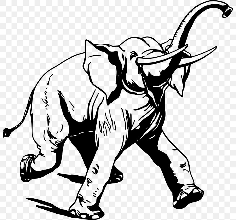 Pack Animal Elephantidae Drawing Clip Art, PNG, 800x764px, Pack Animal, Art, Artwork, Black, Black And White Download Free