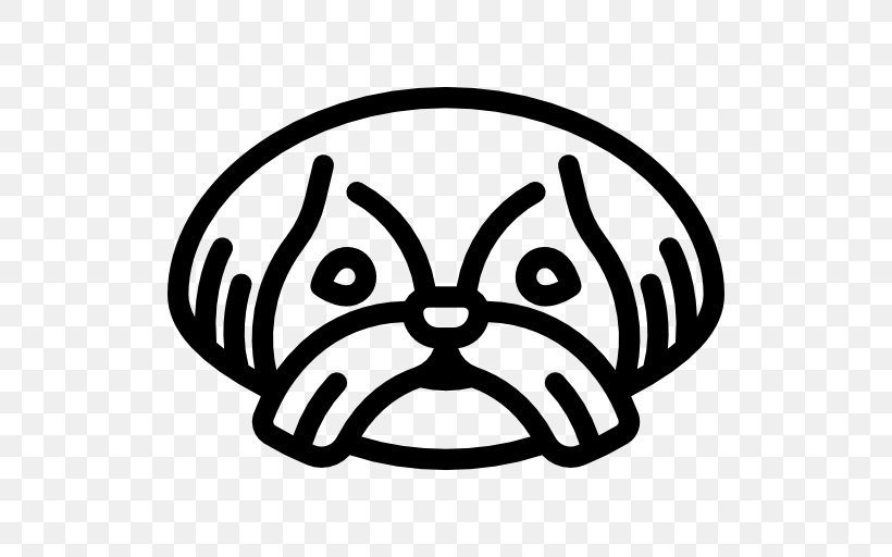 Shih Tzu Puppy Clip Art, PNG, 512x512px, Shih Tzu, Animal, Area, Black, Black And White Download Free