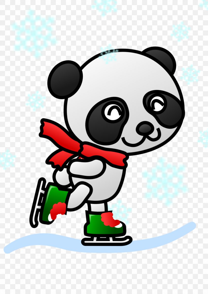 Giant Panda Ice Skating Roller Skating Figure Skating Clip Art, PNG, 958x1355px, Giant Panda, Art, Artwork, Bear, Cartoon Download Free