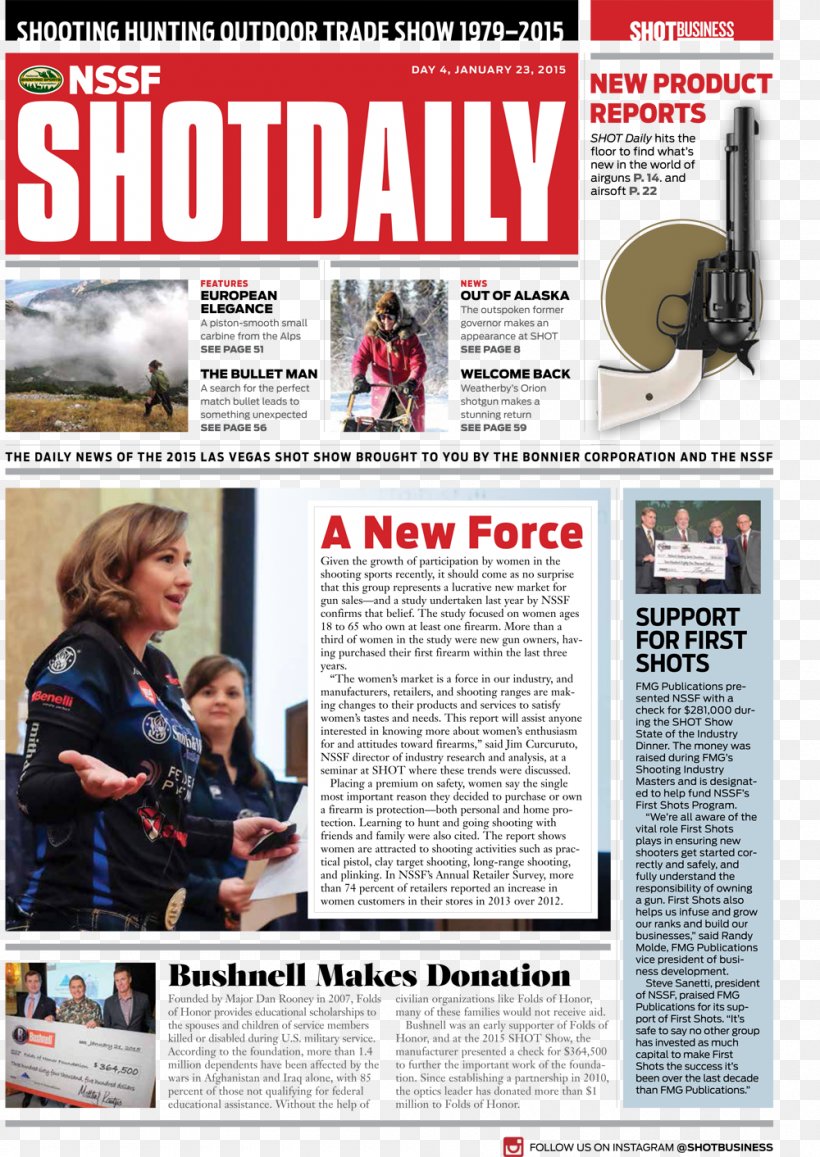 SHOT Show National Shooting Sports Foundation Benchrest Shooting Newspaper, PNG, 1000x1412px, 2018, Shot Show, Benchrest Shooting, Bullet, Industry Download Free