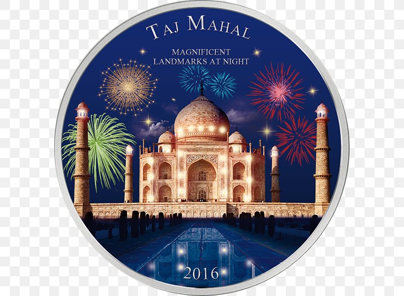 Taj Mahal Landmark Yamuna Coin Monument, PNG, 600x600px, Taj Mahal, Agra, Arch, Christmas, Christmas Ornament Download Free