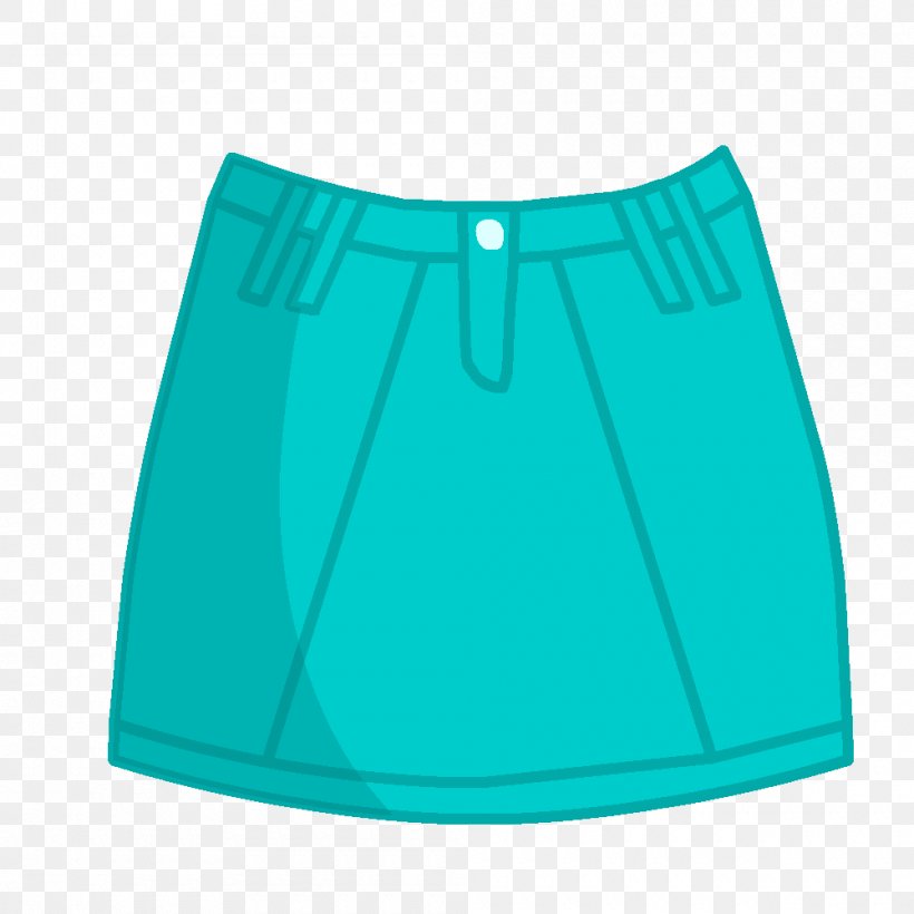 Skirt Skort Shorts, PNG, 1000x1000px, Skirt, Active Shorts, Aqua, Azure, Electric Blue Download Free