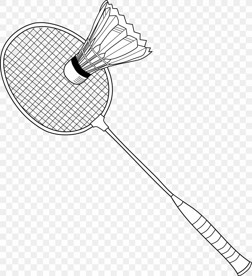 badminton birdie and racket clipart free