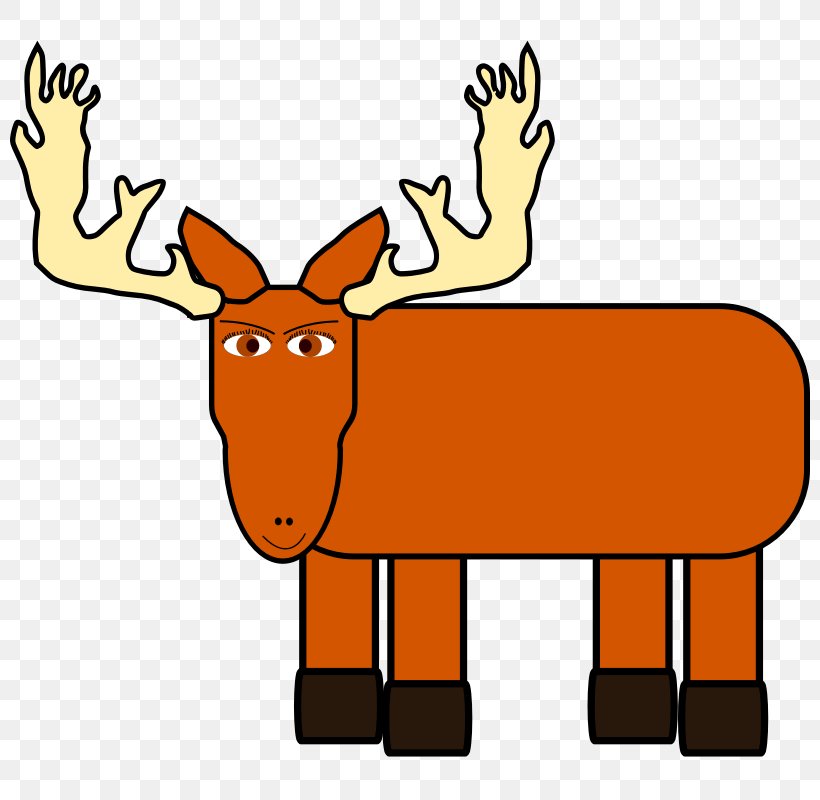 Moose Deer Cartoon Clip Art, PNG, 800x800px, Moose, Animal Figure, Animation, Antler, Area Download Free
