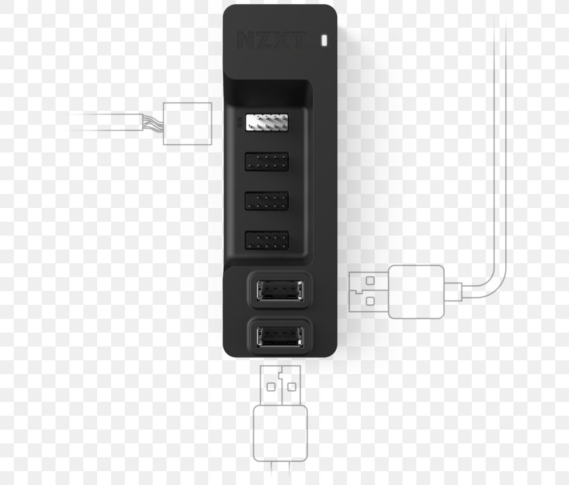 USB Hub Ethernet Hub Electronics Nzxt Computer Hardware, PNG, 700x700px, Usb Hub, Air Conditioning, Computer Hardware, Concentrator, Electronic Device Download Free