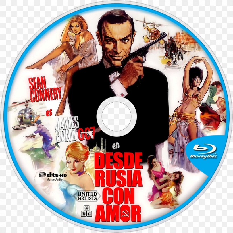 From Russia With Love James Bond Blu-ray Disc Film Television, PNG, 1000x1000px, From Russia With Love, Album Cover, Bluray Disc, Dvd, Film Download Free