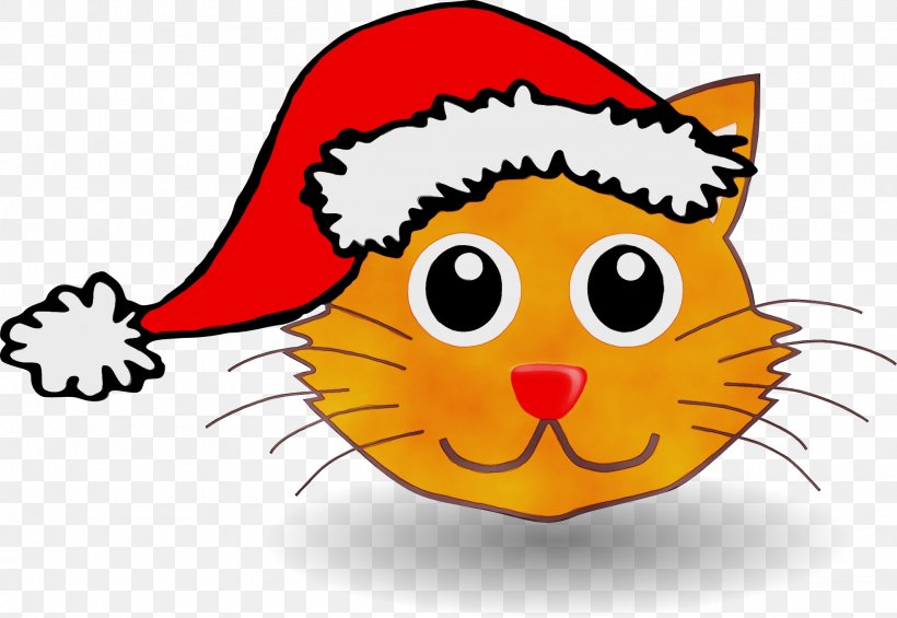 Santa Claus, PNG, 1969x1359px, Watercolor, Cartoon, Cat, Cat In The Hat, Christmas Day Download Free