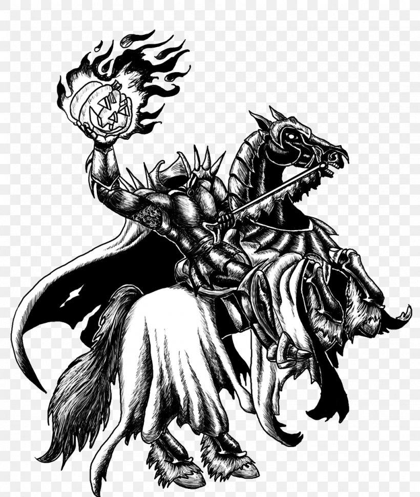 The Legend Of Sleepy Hollow Ichabod Crane Headless Horseman Clip Art, PNG, 1024x1212px, The Legend Of Sleepy Hollow, Art, Black And White, Comics Artist, Demon Download Free