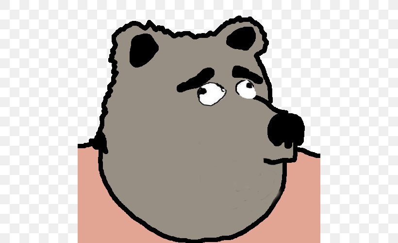 Worry Sadness YouTube Television Jewish People, PNG, 500x500px, Worry, Bear, Black And White, Carnivoran, Cartoon Download Free