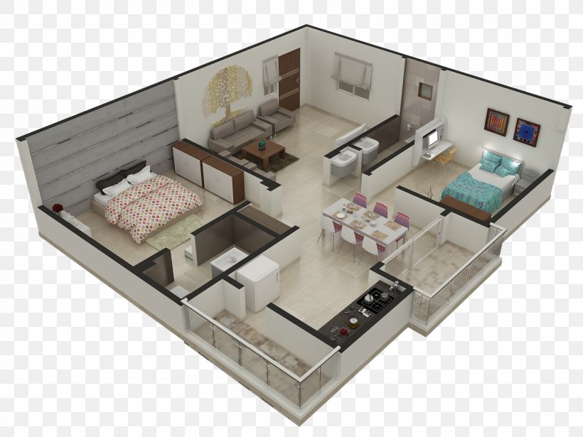 3D Floor Plan Apartment House Plan, PNG, 1600x1200px, 3d Floor Plan, Floor Plan, Apartment, Architecture, Bedroom Download Free