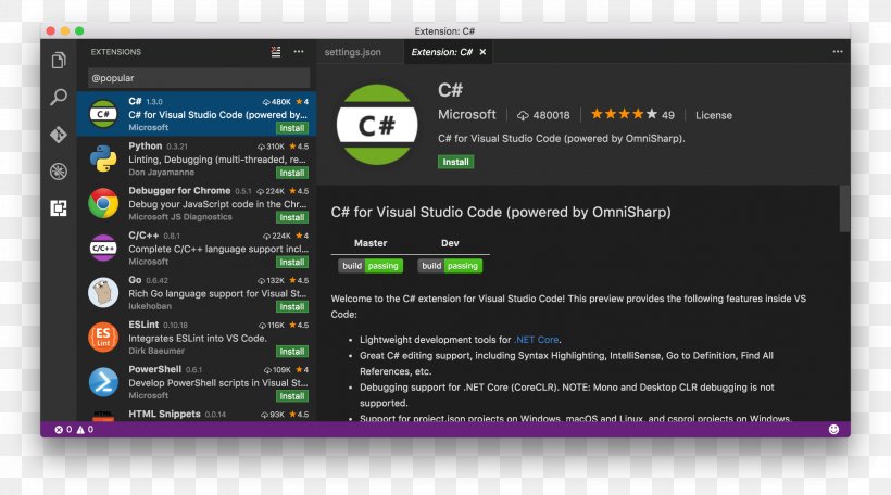 Computer Program Visual Studio Code Microsoft Visual Studio Go C#, PNG, 2466x1374px, Computer Program, Brand, Computer, Display Device, Integrated Development Environment Download Free